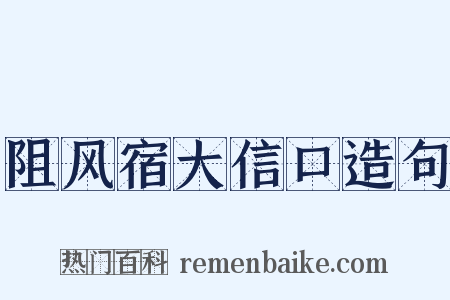 阻风宿大信口造句是什么意思的图片